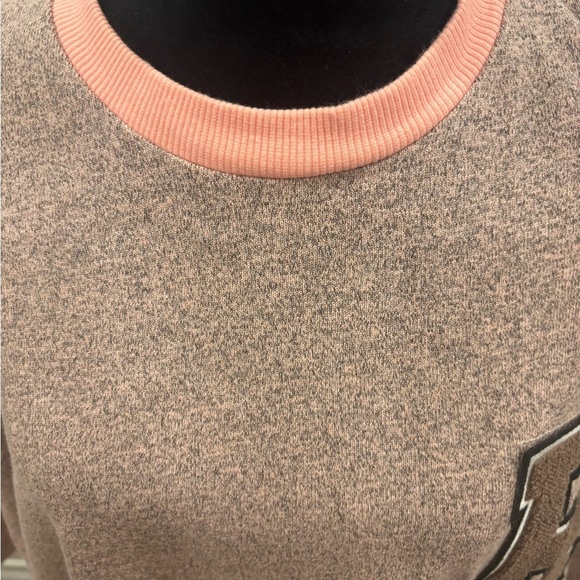 Asos Design Oversize T Shirt In Heavyweight Pink Heather With Chest Badge H Sz L - Picture 5 of 8